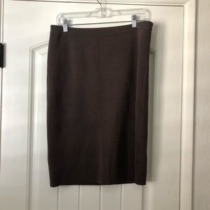 Eileen Fisher Silk Cotton Knit Pencil Skirt M